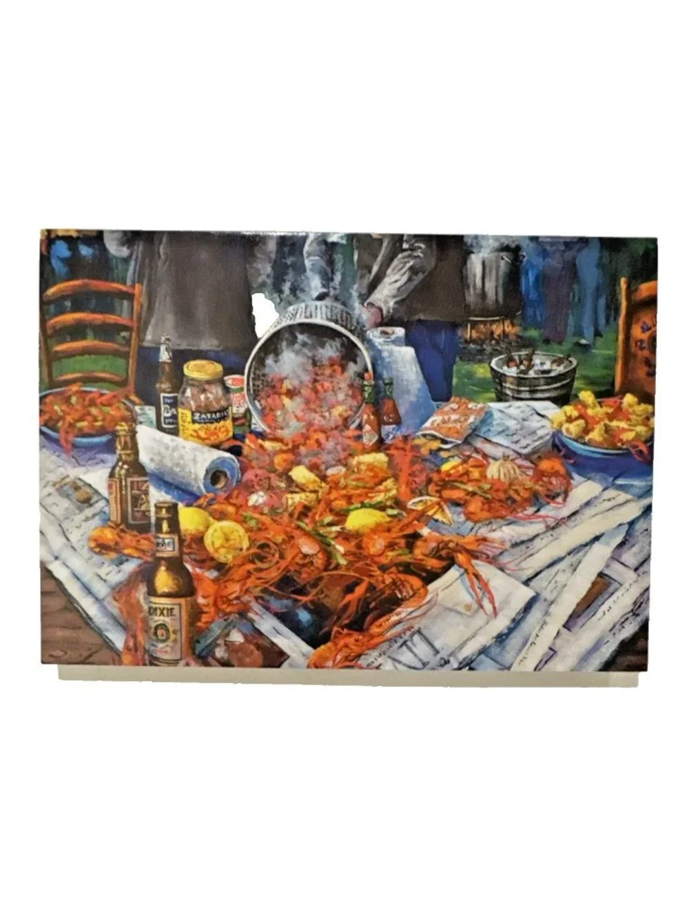 Dianne Parks Note Cards Pack of 10 Blank on Inside Tabasco New Orleans Crawfish